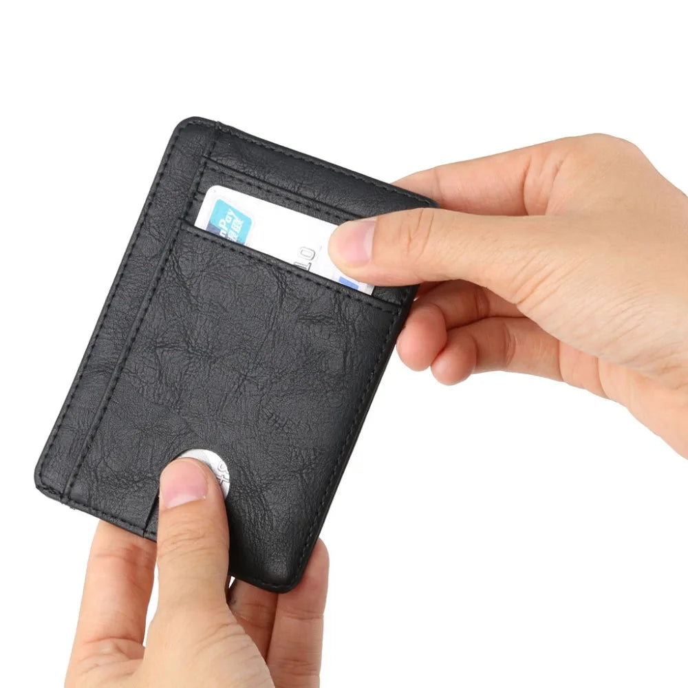 Leather Wallet Credit ID Card Holder