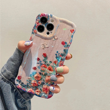 Light Flowers Phone Case For iPhone 14 Pro Max 11 12 13 Pro Max