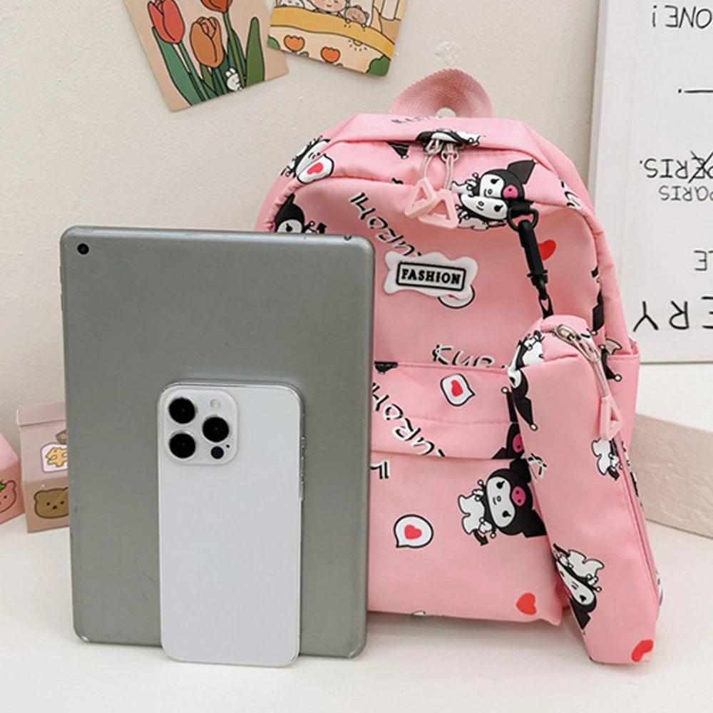 Children's Kuromi  Backpacks with Pencil