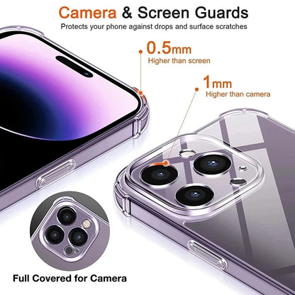 Clear Phone Case for iPhone 13 11 12 14 15 Pro Max Shockproof Silicone