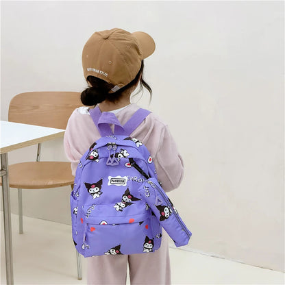 Children's Kuromi  Backpacks with Pencil
